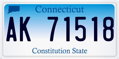 CT license plate AK71518