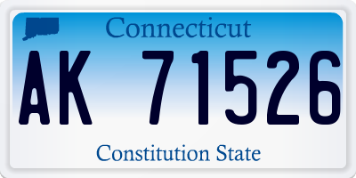 CT license plate AK71526