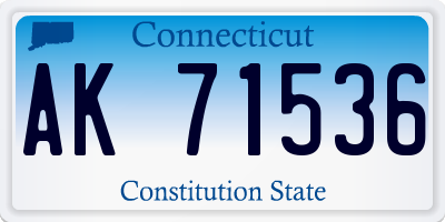 CT license plate AK71536