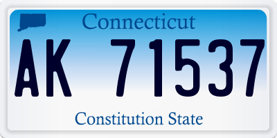 CT license plate AK71537