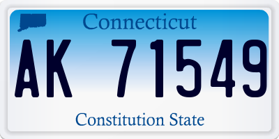 CT license plate AK71549