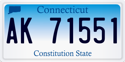 CT license plate AK71551