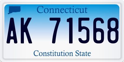 CT license plate AK71568