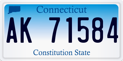 CT license plate AK71584
