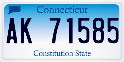 CT license plate AK71585