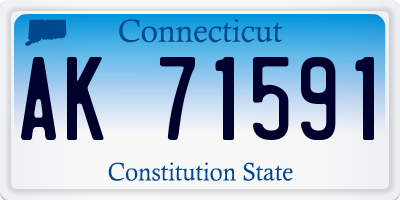 CT license plate AK71591