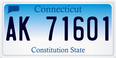 CT license plate AK71601