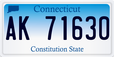 CT license plate AK71630
