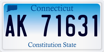 CT license plate AK71631