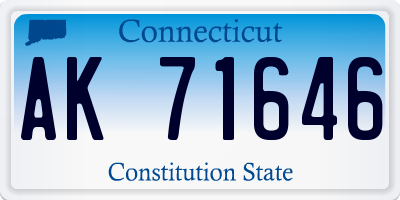 CT license plate AK71646