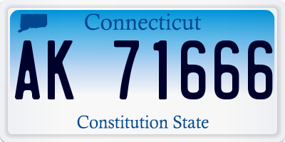 CT license plate AK71666