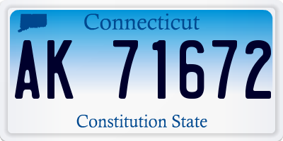CT license plate AK71672