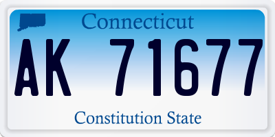 CT license plate AK71677