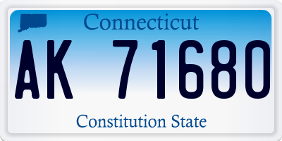 CT license plate AK71680