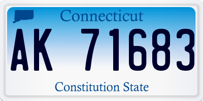 CT license plate AK71683