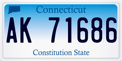 CT license plate AK71686