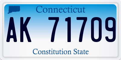 CT license plate AK71709