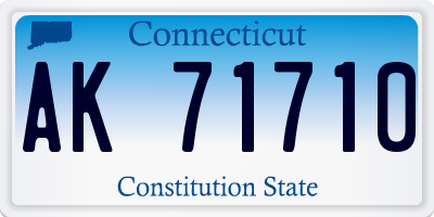 CT license plate AK71710