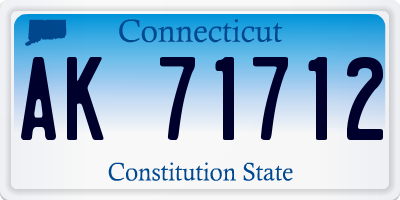 CT license plate AK71712