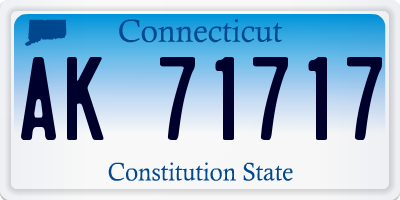 CT license plate AK71717