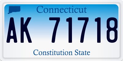 CT license plate AK71718