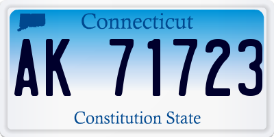 CT license plate AK71723