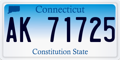 CT license plate AK71725