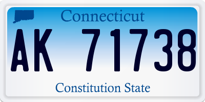 CT license plate AK71738