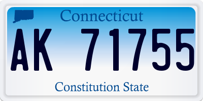 CT license plate AK71755