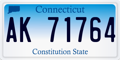 CT license plate AK71764