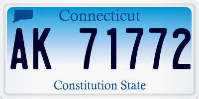 CT license plate AK71772
