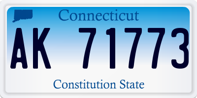 CT license plate AK71773