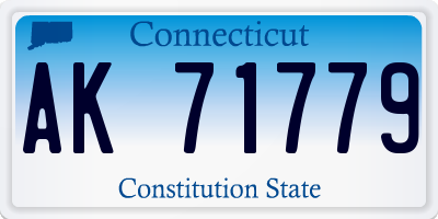 CT license plate AK71779