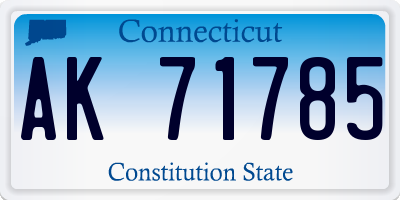 CT license plate AK71785