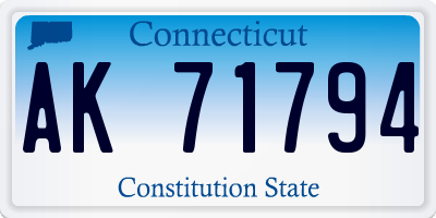 CT license plate AK71794
