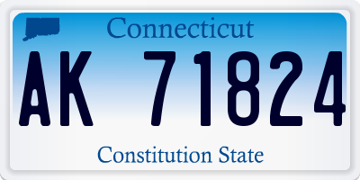 CT license plate AK71824