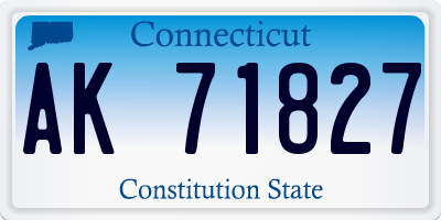 CT license plate AK71827