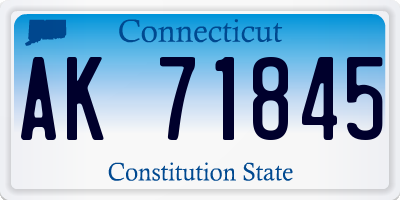 CT license plate AK71845