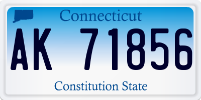 CT license plate AK71856