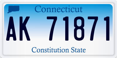 CT license plate AK71871