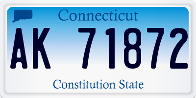 CT license plate AK71872