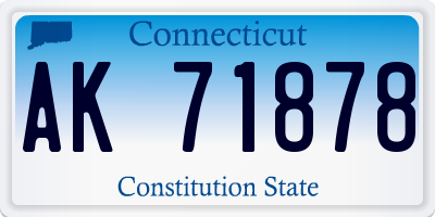 CT license plate AK71878