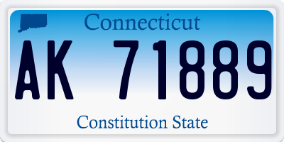 CT license plate AK71889