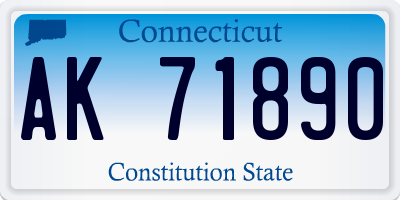 CT license plate AK71890