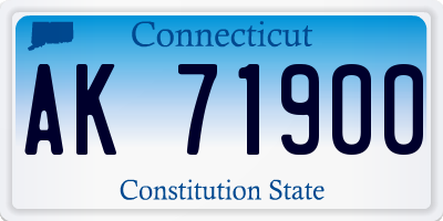 CT license plate AK71900