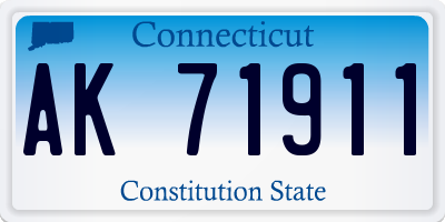 CT license plate AK71911