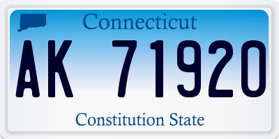 CT license plate AK71920