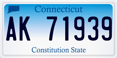 CT license plate AK71939