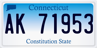 CT license plate AK71953