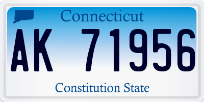 CT license plate AK71956